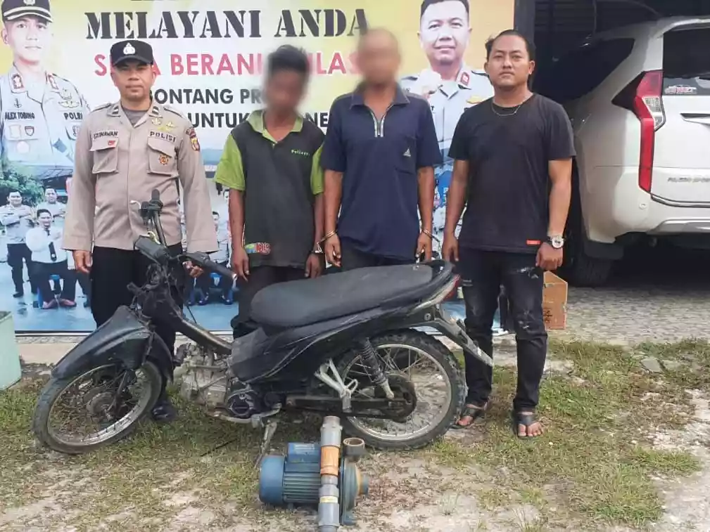 Curi Pompa Air dan Anting Dua Pria Ditangkap Polres Bontang, Mengaku Terpaksa untuk Cukupi Kebutuhan Sehari-hari