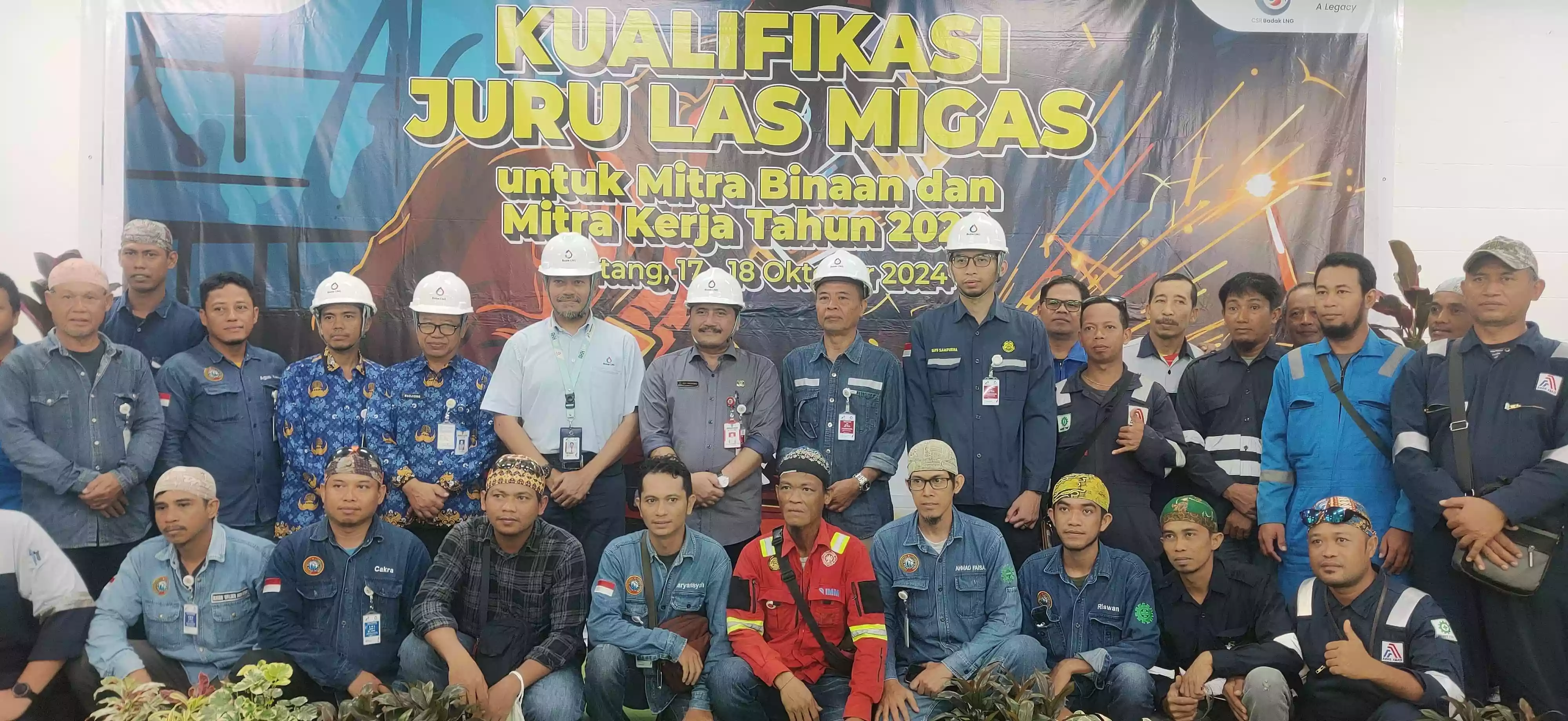 PT Badak NGL Gelar Sertifikasi Juru Las Migas 2024 untuk Mitra Binaan dan Mitra Kerja