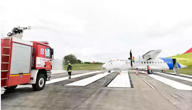 Badak LNG Lakukan Simulasi Atasi Kecelakaan Pesawat