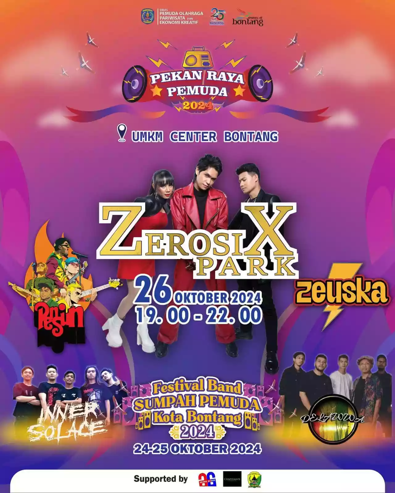 Yuk Meriahkan Festival Band Sumpah Pemuda, Ada Bintang Tamu ZerosiXPark