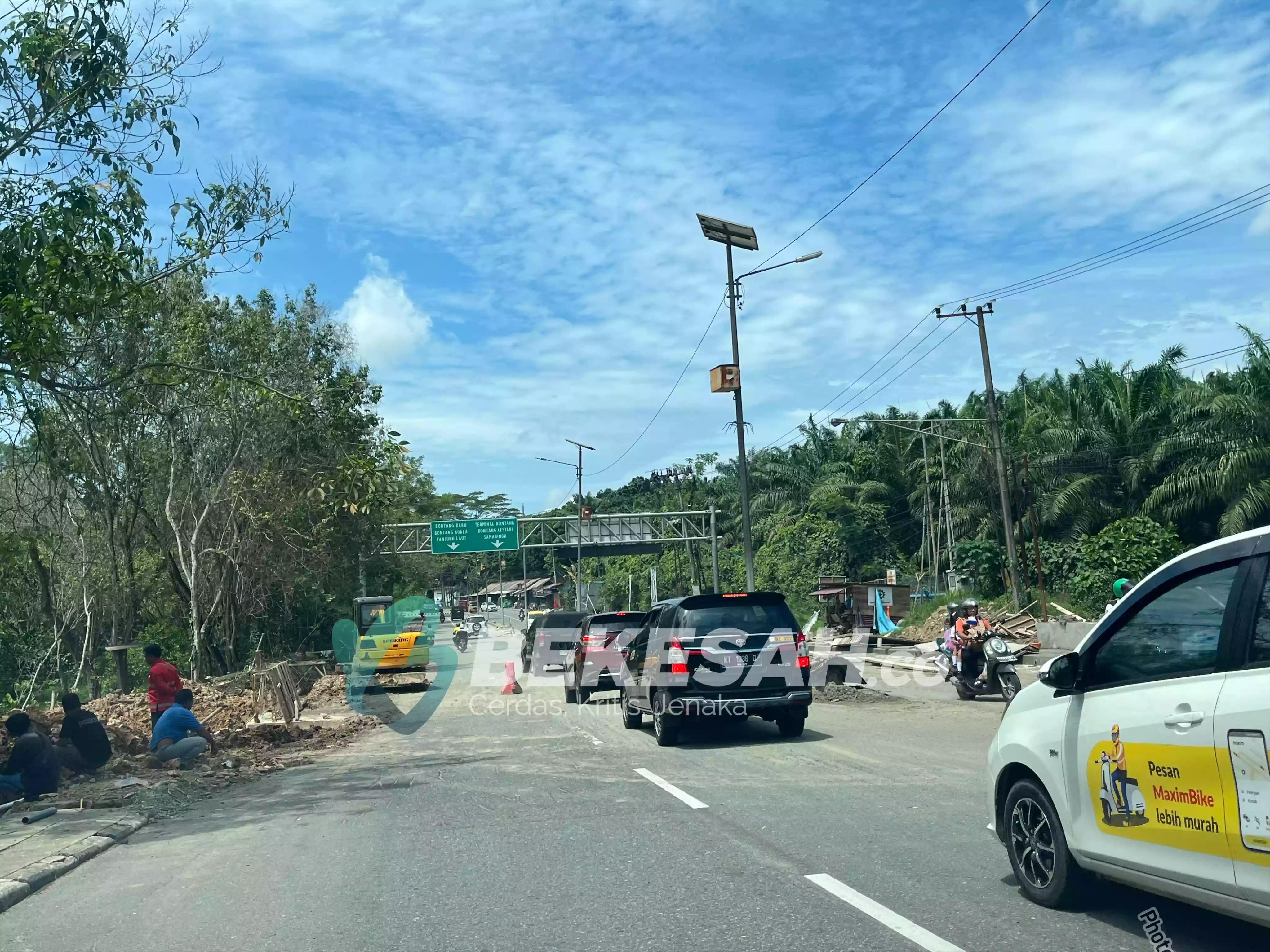 Progres Perbaikan Jalan Cipto Mangunkusumo Bontang, Akses Kembali Lancar, Lalu Lintas Normal