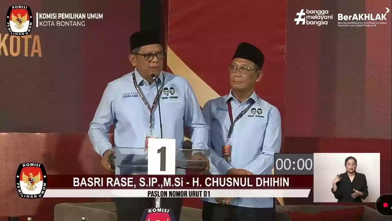 Debat Perdana Pilkada Bontang: Basri Rase Sebut Berhasil Turunkan Area Rawan Banjir Sebesar 68 Persen