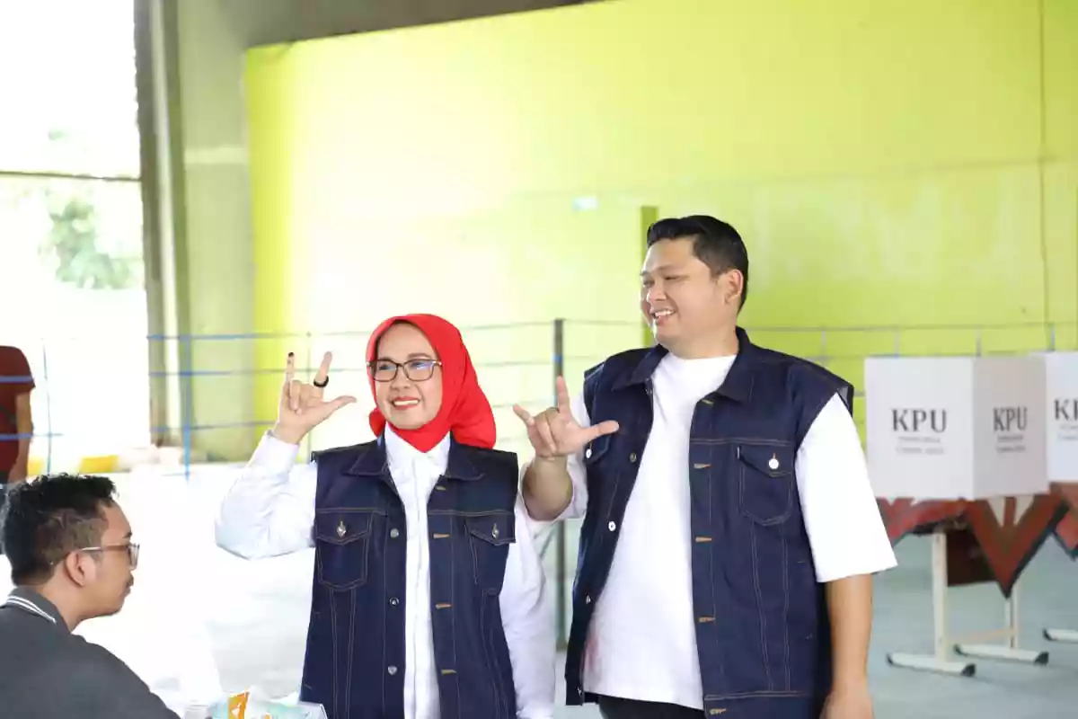 Najirah Salurkan Hak Suara, Optimis Menang  Pilkada Bontang