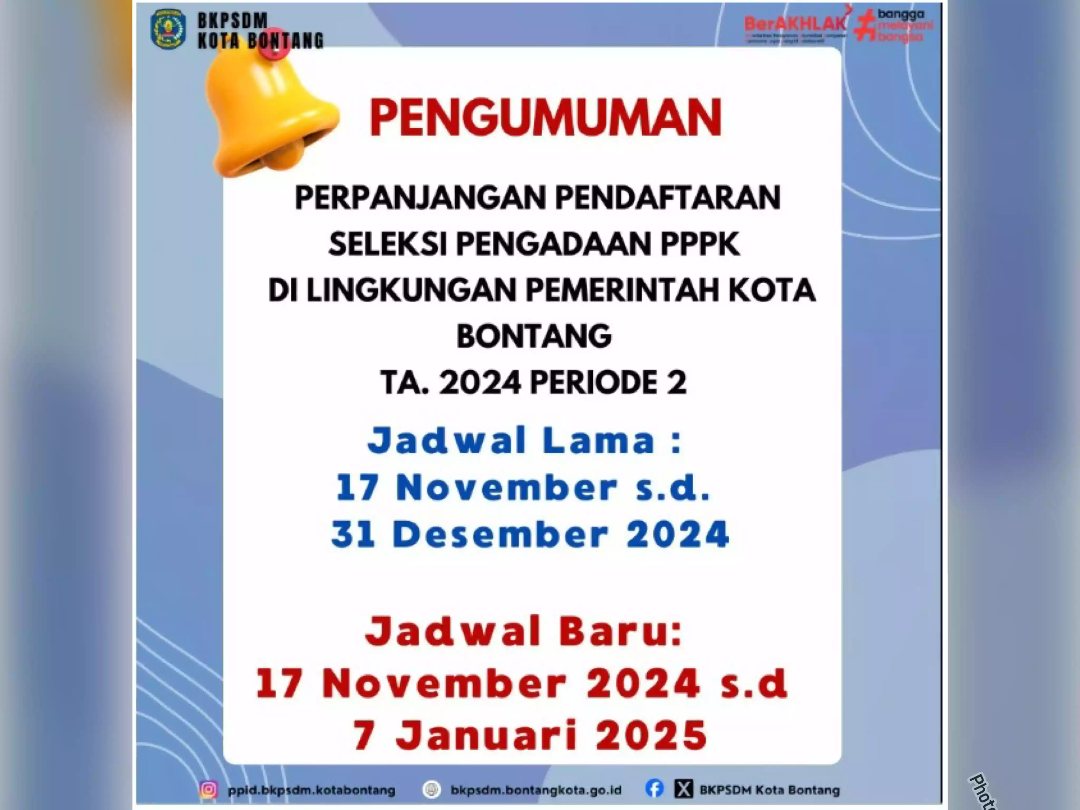 Pemkot Bontang Perpanjang Masa Pendaftaran PPPK Tahun 2024 hingga 7 Januari