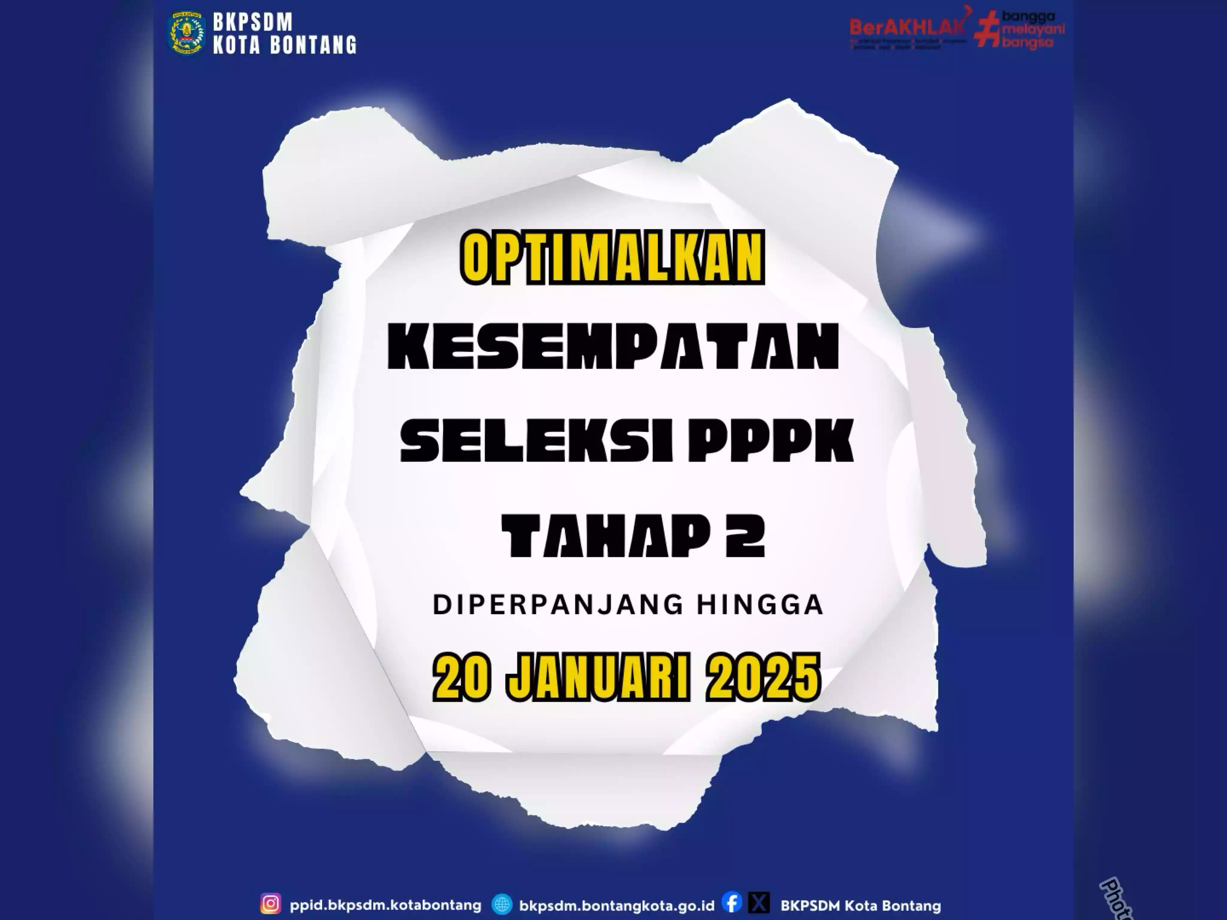 Pemkot Bontang Perpanjang Pendaftaran PPPK Tahap II hingga 20 Januari 2025