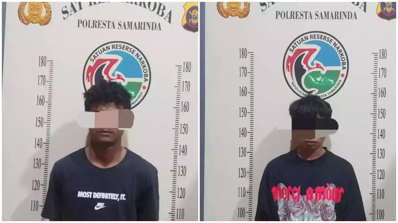 Sempat Buang Ganja, Dua Pria Ditangkap Sat Resnarkoba Polresta Samarinda