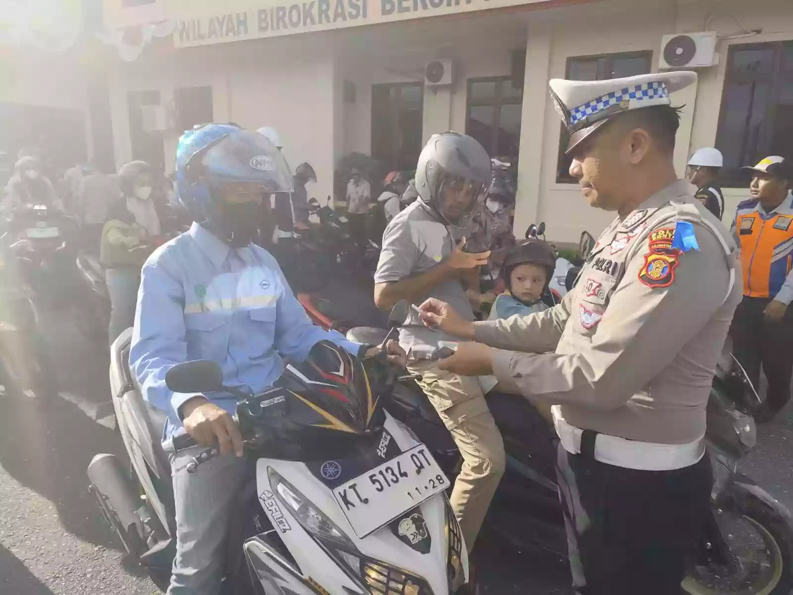 Polres Bontang Jaring 1.194 Kendaraan, 55 Sepeda Motor Diangkut