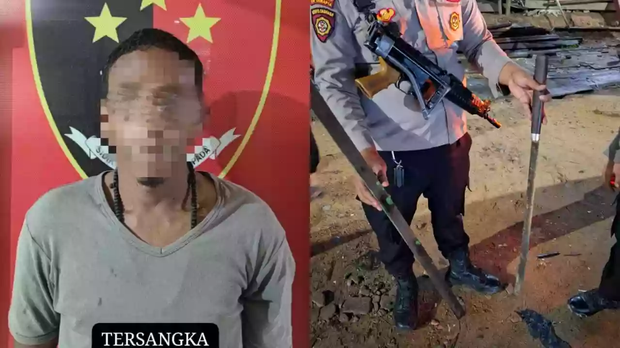 Tersinggung dan Ngamuk, Pria di Palaran Samarinda Acungkan Parang ke Karyawan Toko