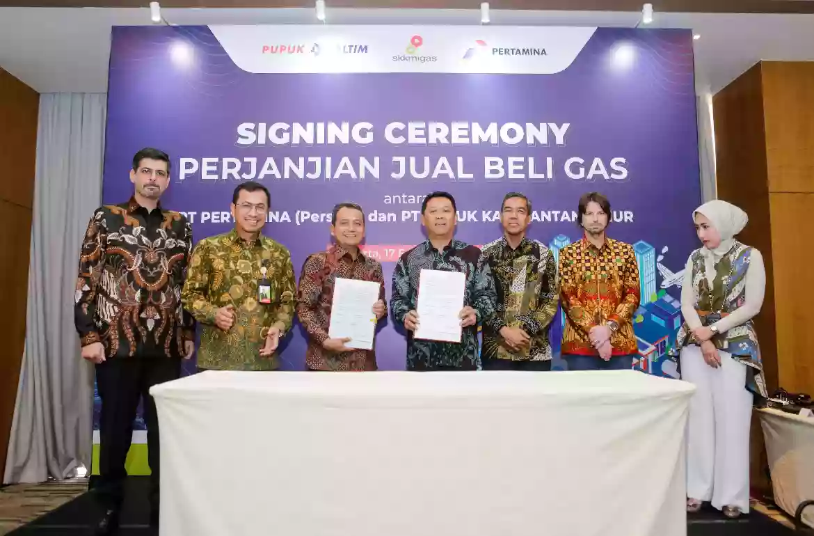 Pastikan Kelancaran Pasokan Gas, Pupuk Kaltim Teken PJBG dengan Pertamina