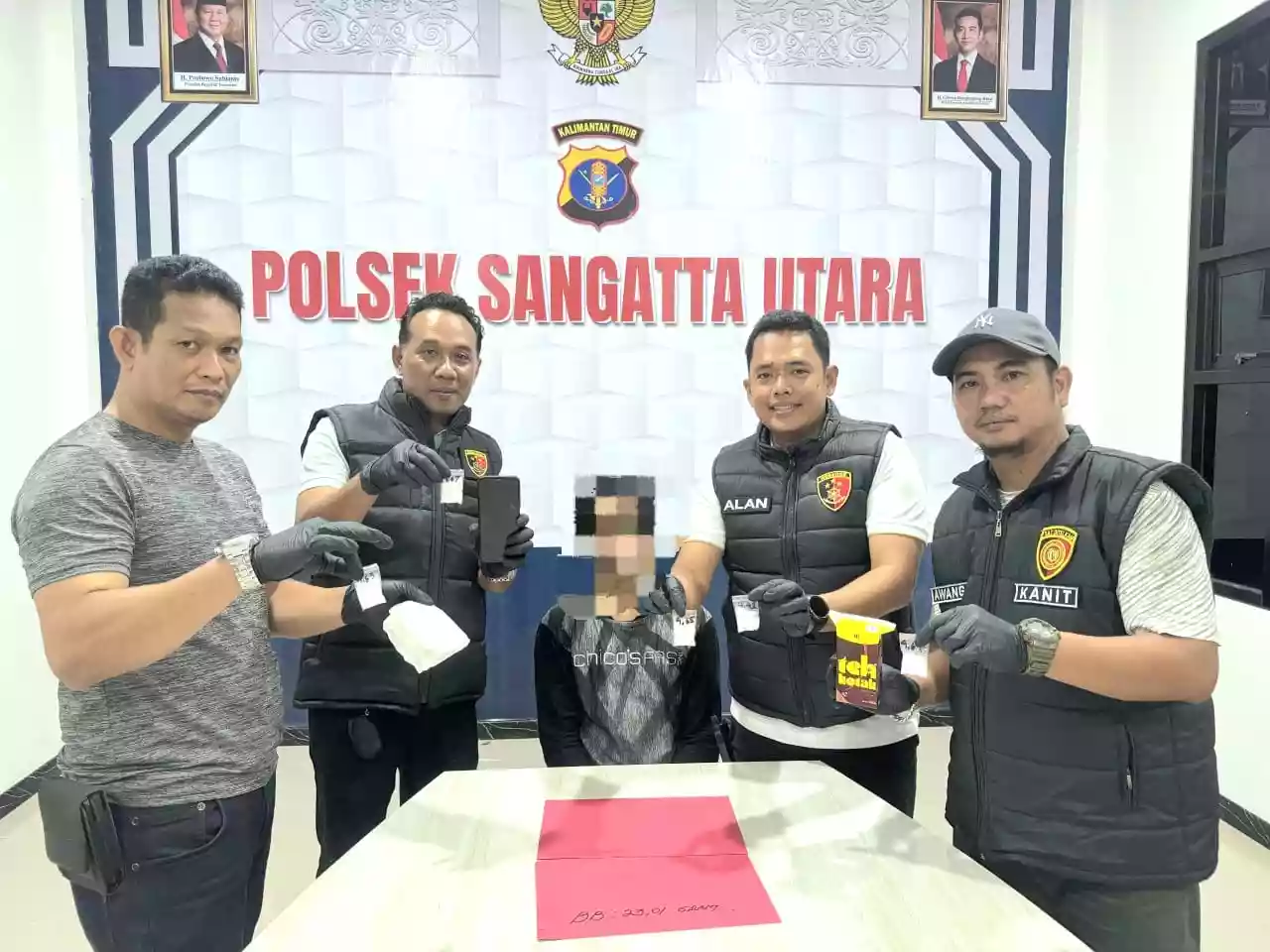 Dipantau Sejak Awal Februari, Polsek Sangatta Utara Gagalkan Peredaran 23,01 Gram Sabu Menjelang Ramadan