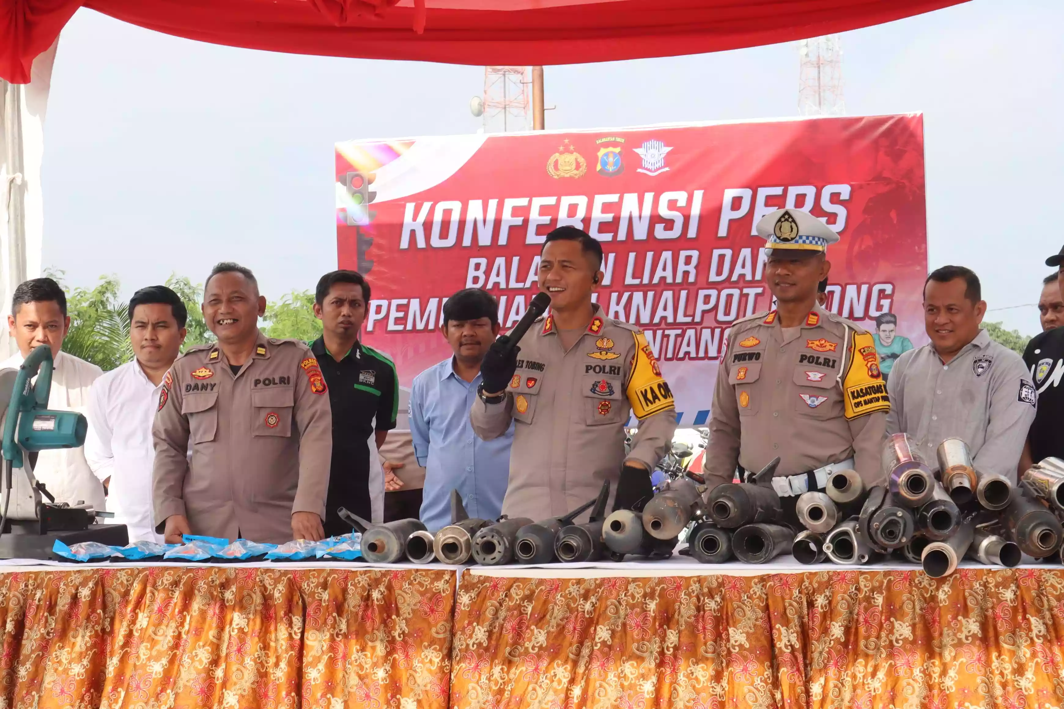 147 Knalpot Brong dan 6 Motor Balap Liar Disita, Polres Bontang Tindak Tegas Pelanggar