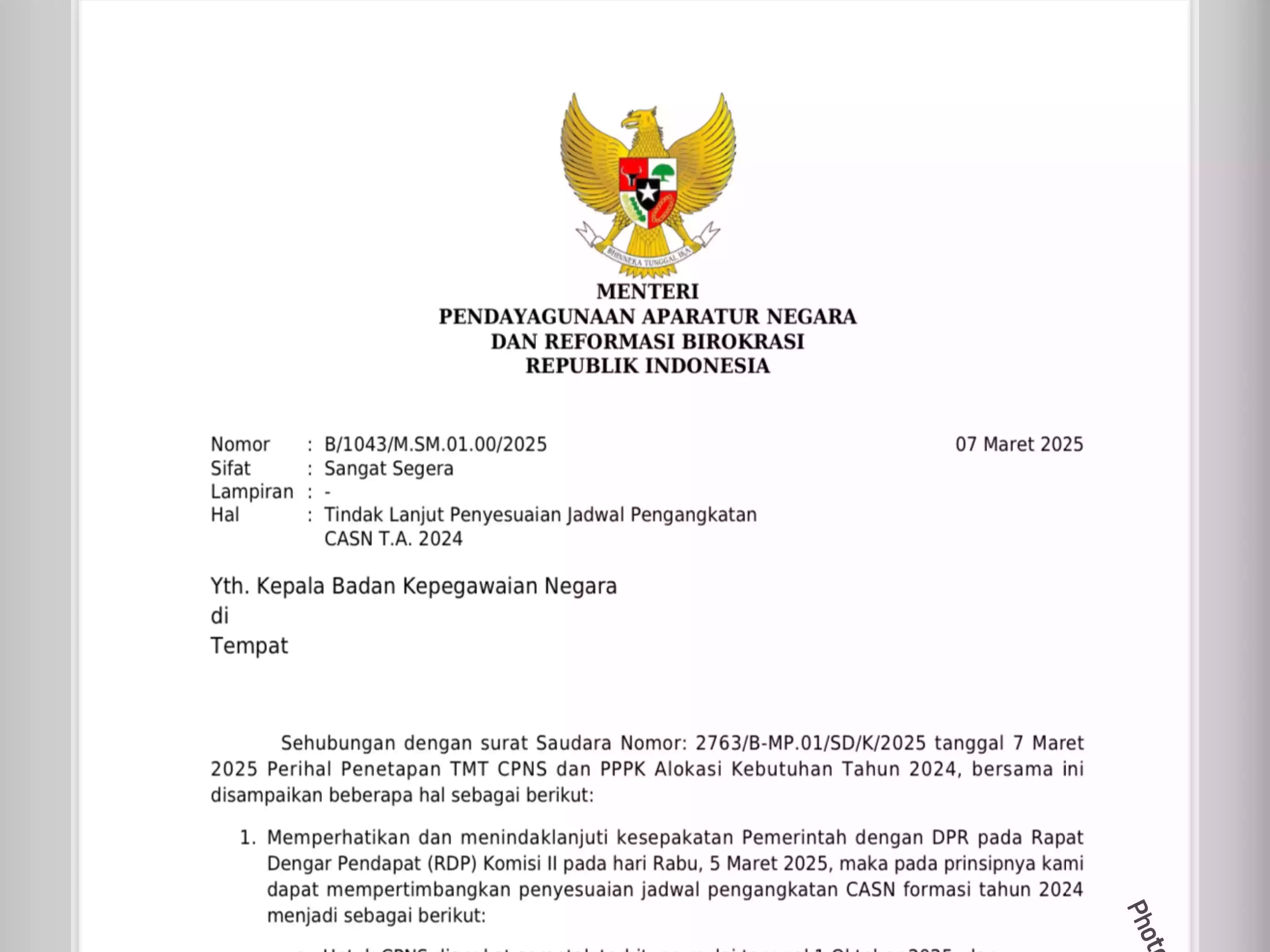 MenPANRB Tetapkan Jadwal Baru Pengangkatan CPNS dan PPPK 2024, Pemkot Bontang Siap Menyesuaikan