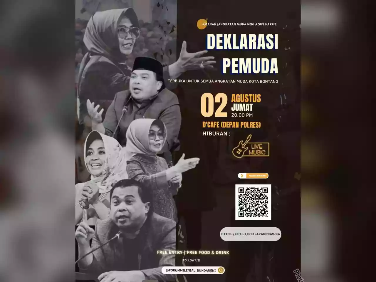 Deklarasi pemuda pendukung Neni Morniaeni -Agus Haris Digelar Besok, akan Dihadiri Tokoh Partai