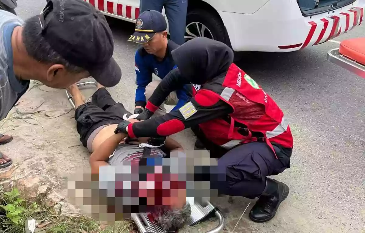Lakalantas di Jalan Pattimura Depan Alfamidi, Korban Meninggal Dunia