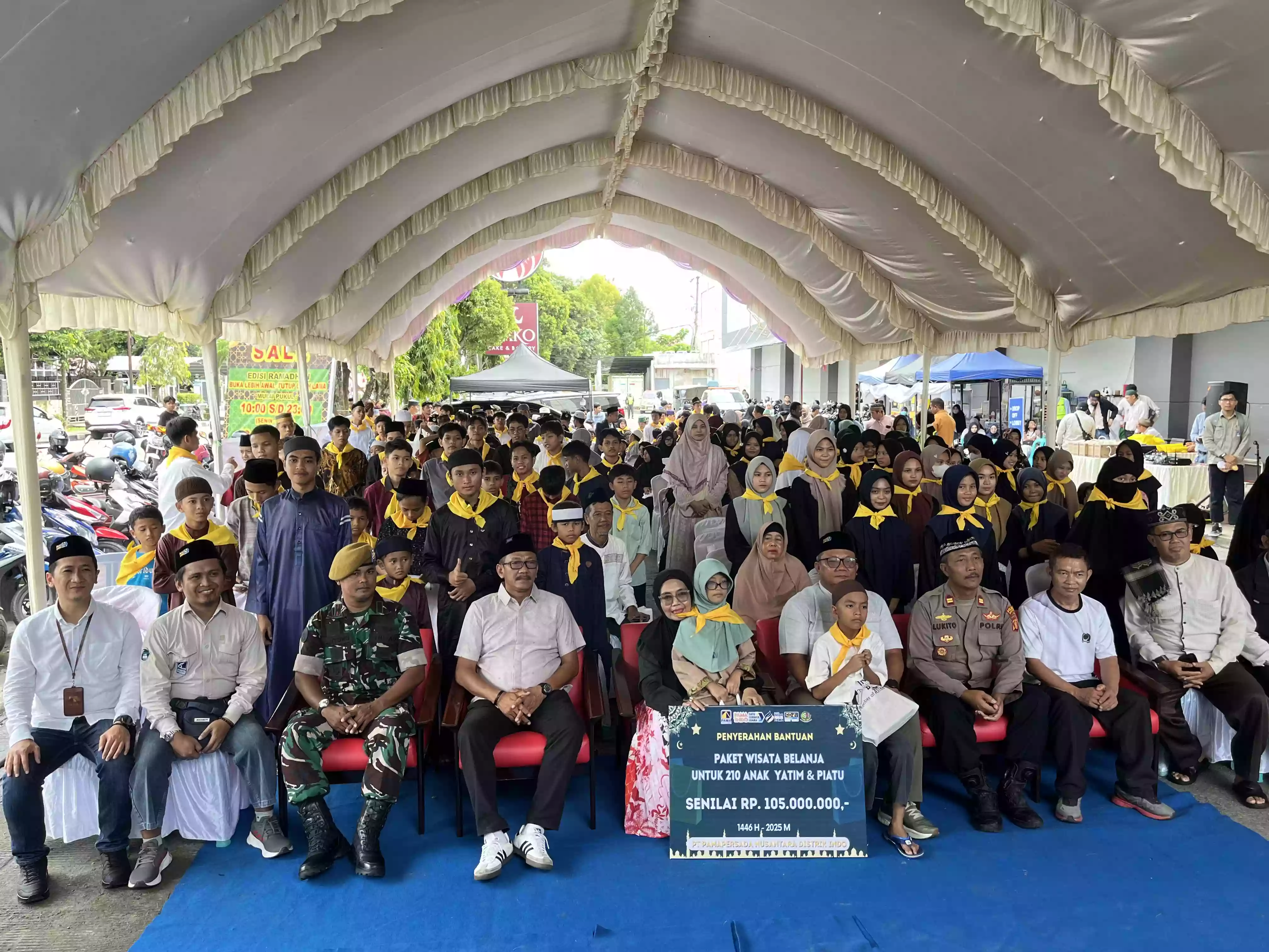PAMA INDO Berbagi Kebahagiaan Ramadan: 210 Anak Yatim di Bontang Dapat Rp105 Juta untuk Wisata Belanja