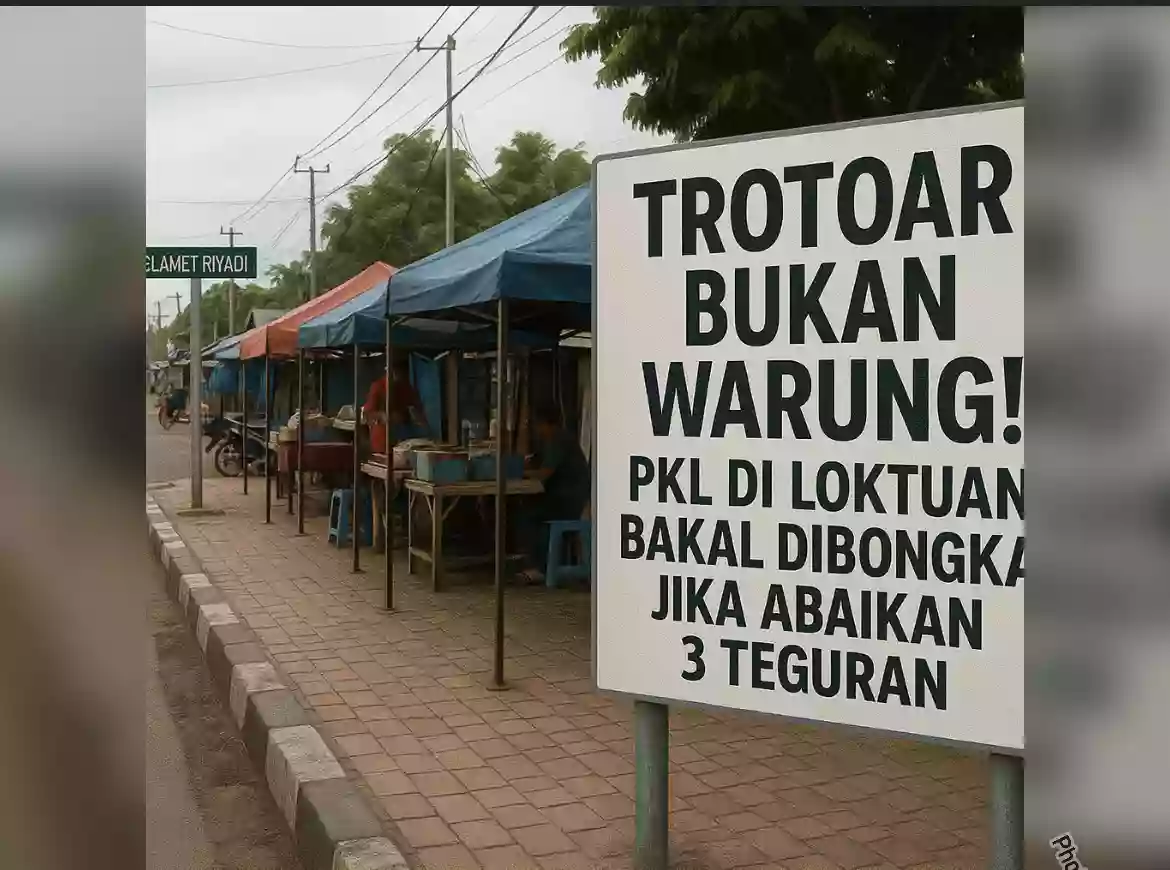 Tiga Kali Teguran Tak Digubris, Lapak PKL di Loktuan Siap-siap Dibongkar Satpol PP Bontang