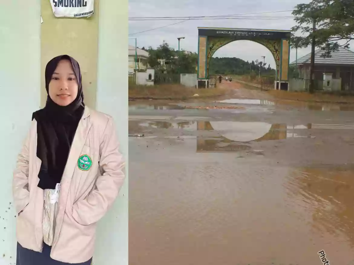 Sudah Tiga Tahun Jalan Masuk Kampus Becek dan Berlubang, Presiden BEM STAIS: Kami Serasa Diabaikan!