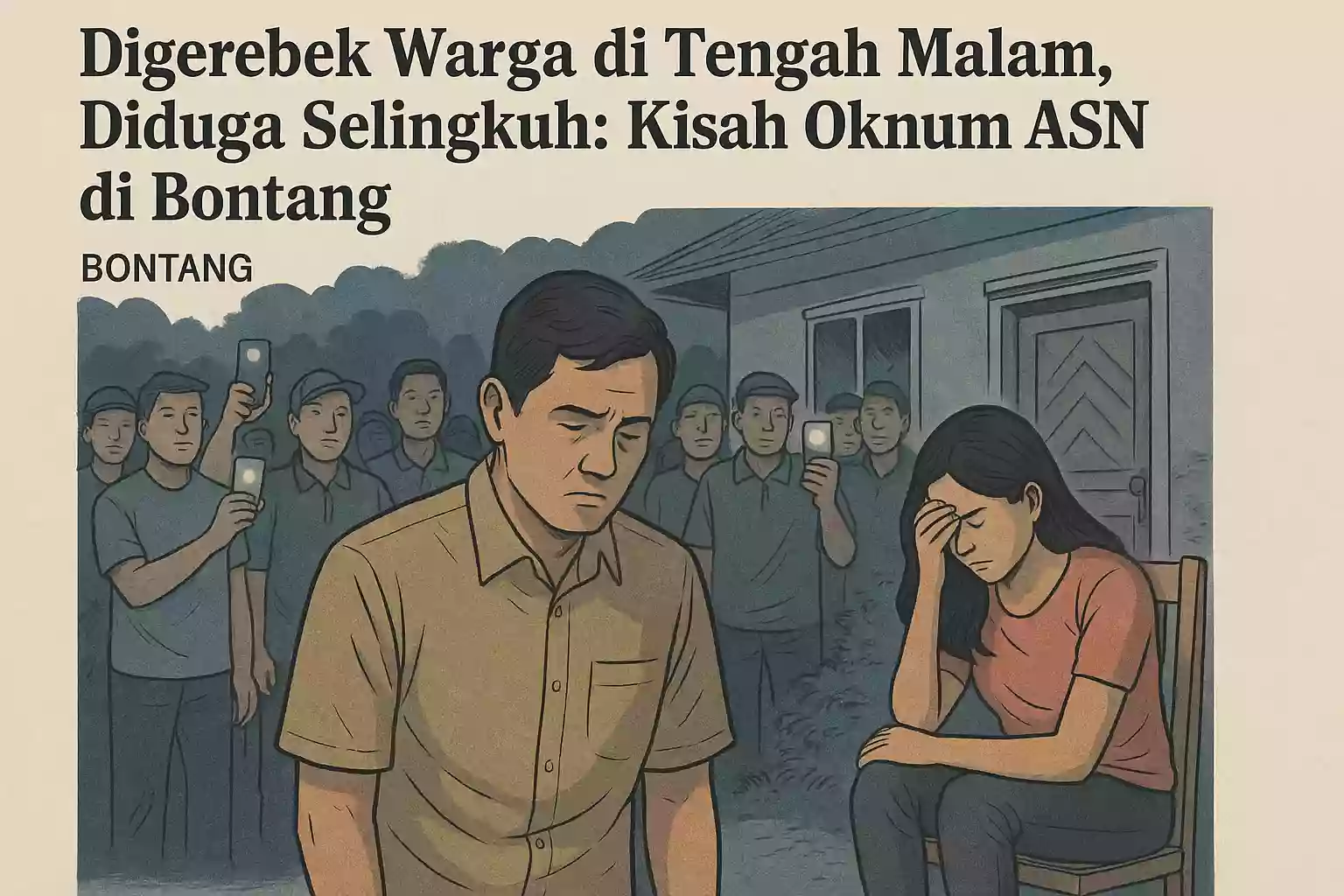 Oknum ASN Diduga jadi Selingkuhan Istri Orang, Digerebek Warga dan RT