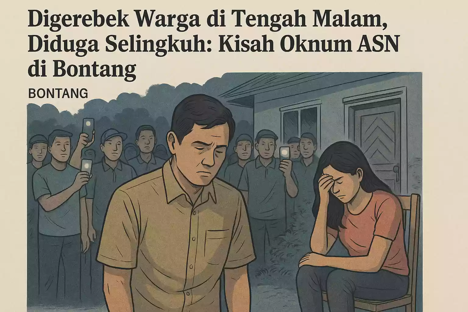 Oknum ASN Diduga jadi Selingkuhan Istri Orang, Digerebek Warga dan RT