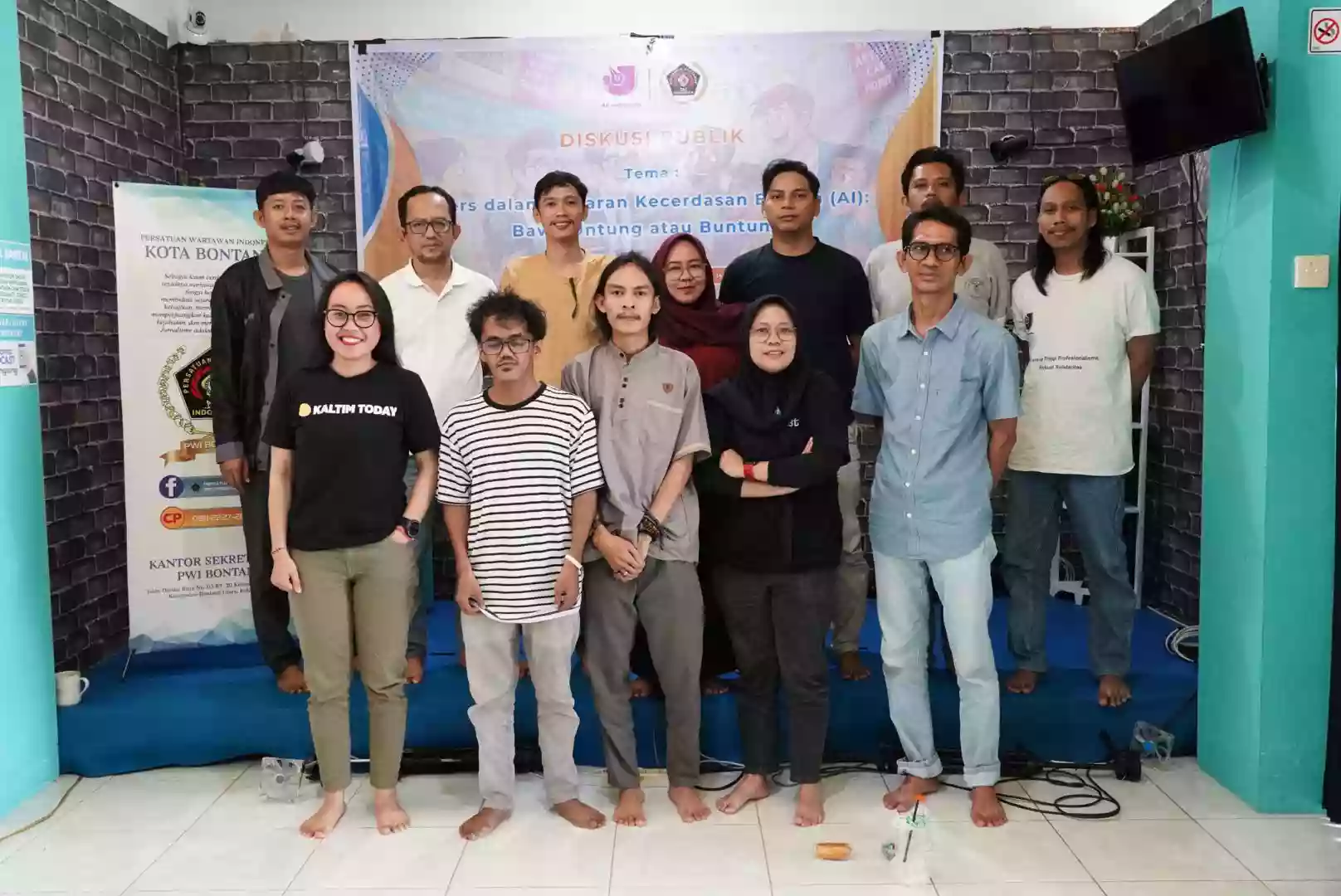 PWI Bontang dan AJI Samarinda Gelar Diskusi Tantangan Teknologi AI dalam Jurnalistik