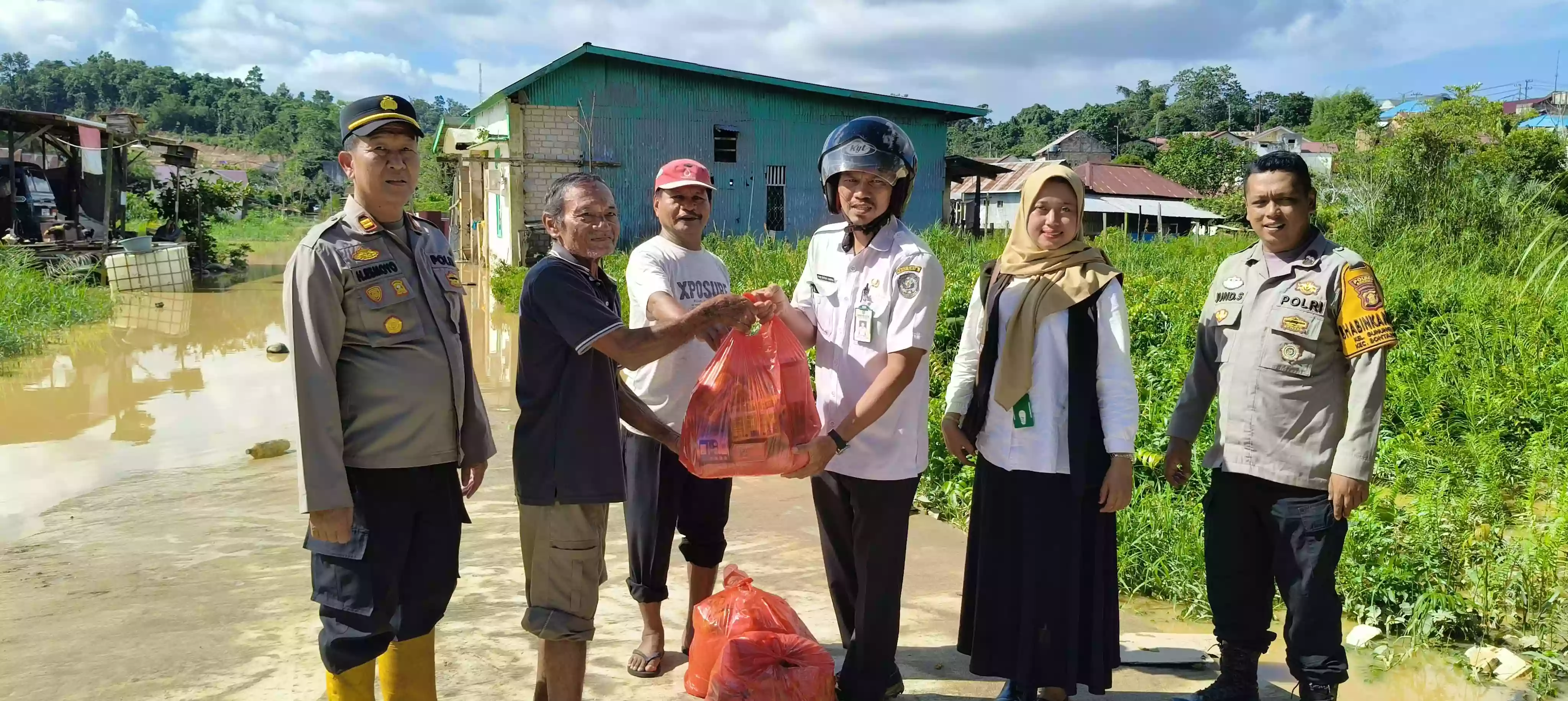 Empat RT Terdampak Banjir Dapat Sembako dari Dinsos Bontang