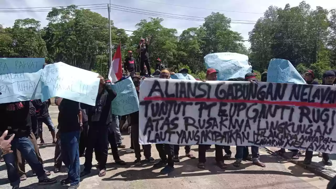 Nelayan Marangkayu Demo PT EUP, Tuntut  Ganti Rugi Hingga Rp25,66 Miliar