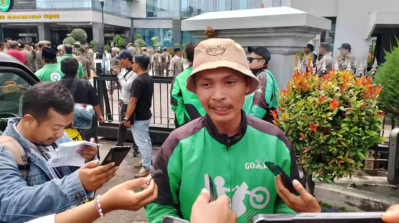 Sampaikan 5 Tuntutan, Ratusan Driver Ojol Kaltim Demo