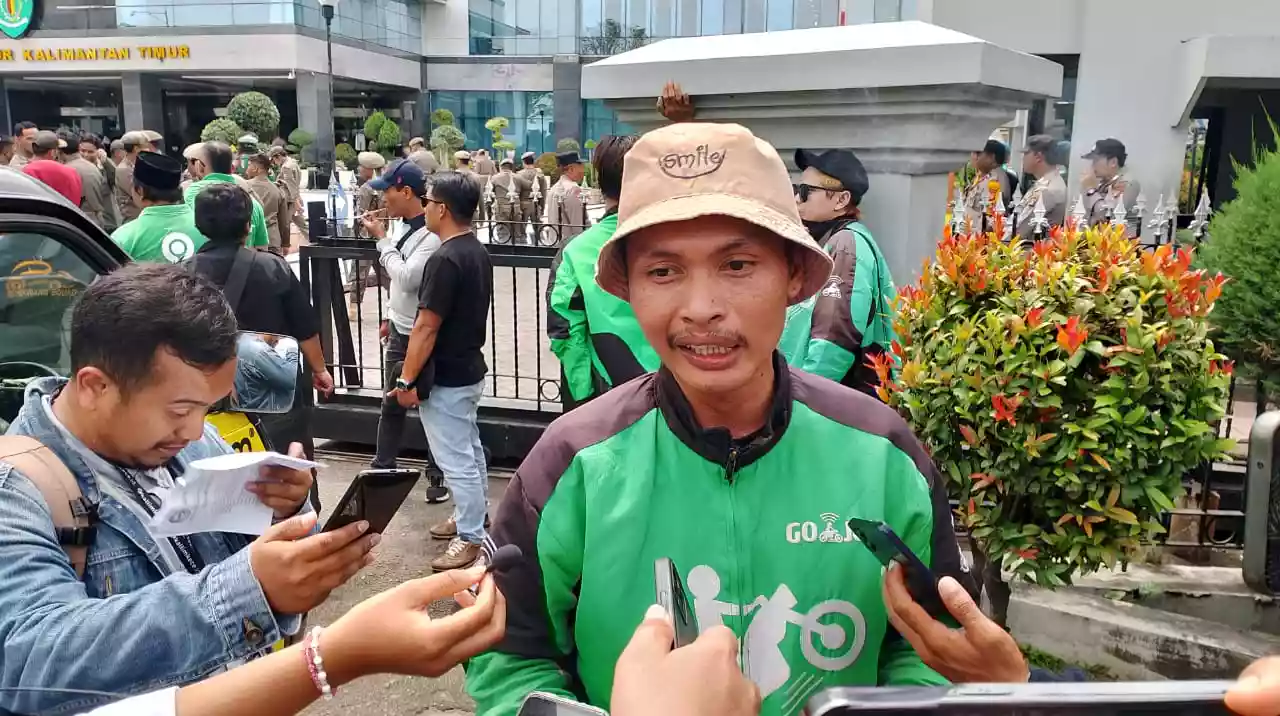 Sampaikan 5 Tuntutan, Ratusan Driver Ojol Kaltim Demo