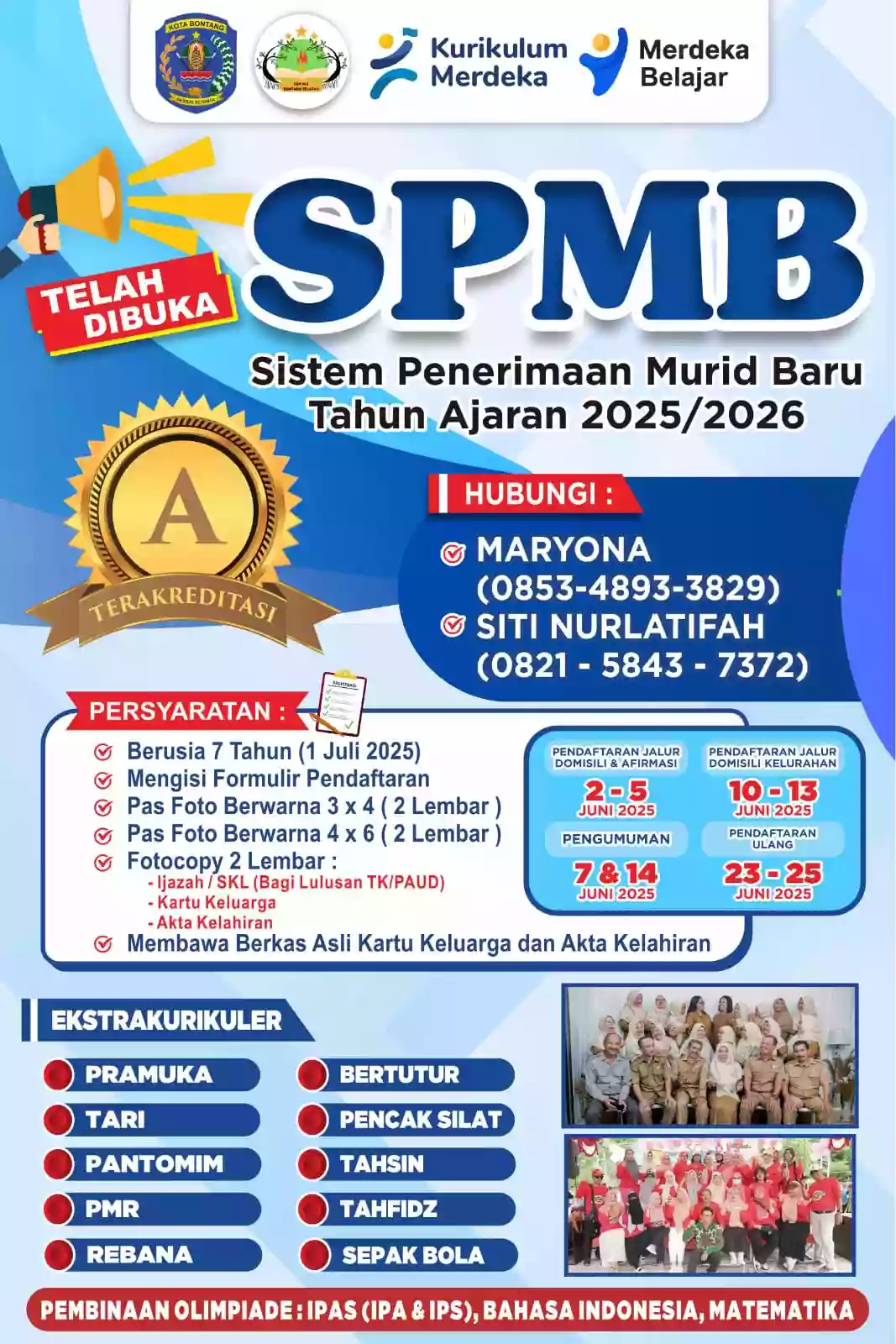 SDN 013 BS Buka Pendaftaran Murid Baru, Sediakan Kuota untuk 64 Siswa