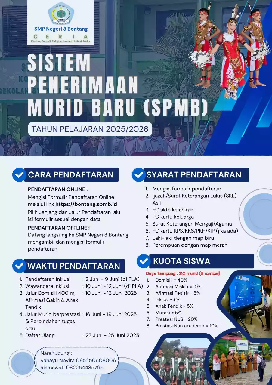 SMPN 3 Bontang Resmi Buka Penerimaan Murid Baru Tahun 2025/2026