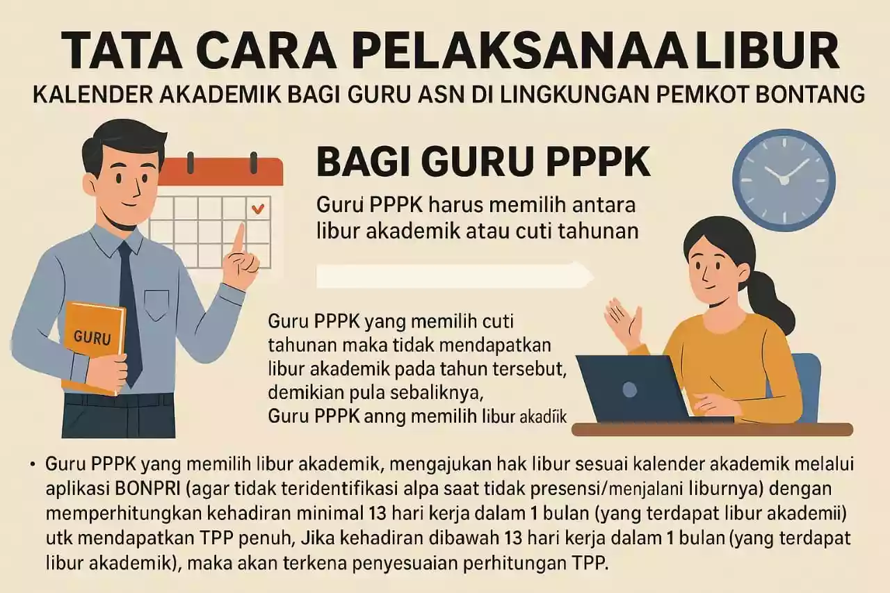 Guru PPPK Harus Pilih Libur Akademik atau Cuti Tahunan, Ini Penjelasan BPKSDM Bontang