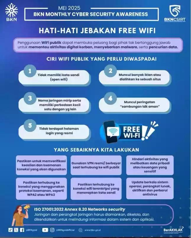 BKPSDM Bontang Imbau ASN Waspadai Bahaya Free WiFi, Gandeng Diskominfo Perkuat Keamanan Siber