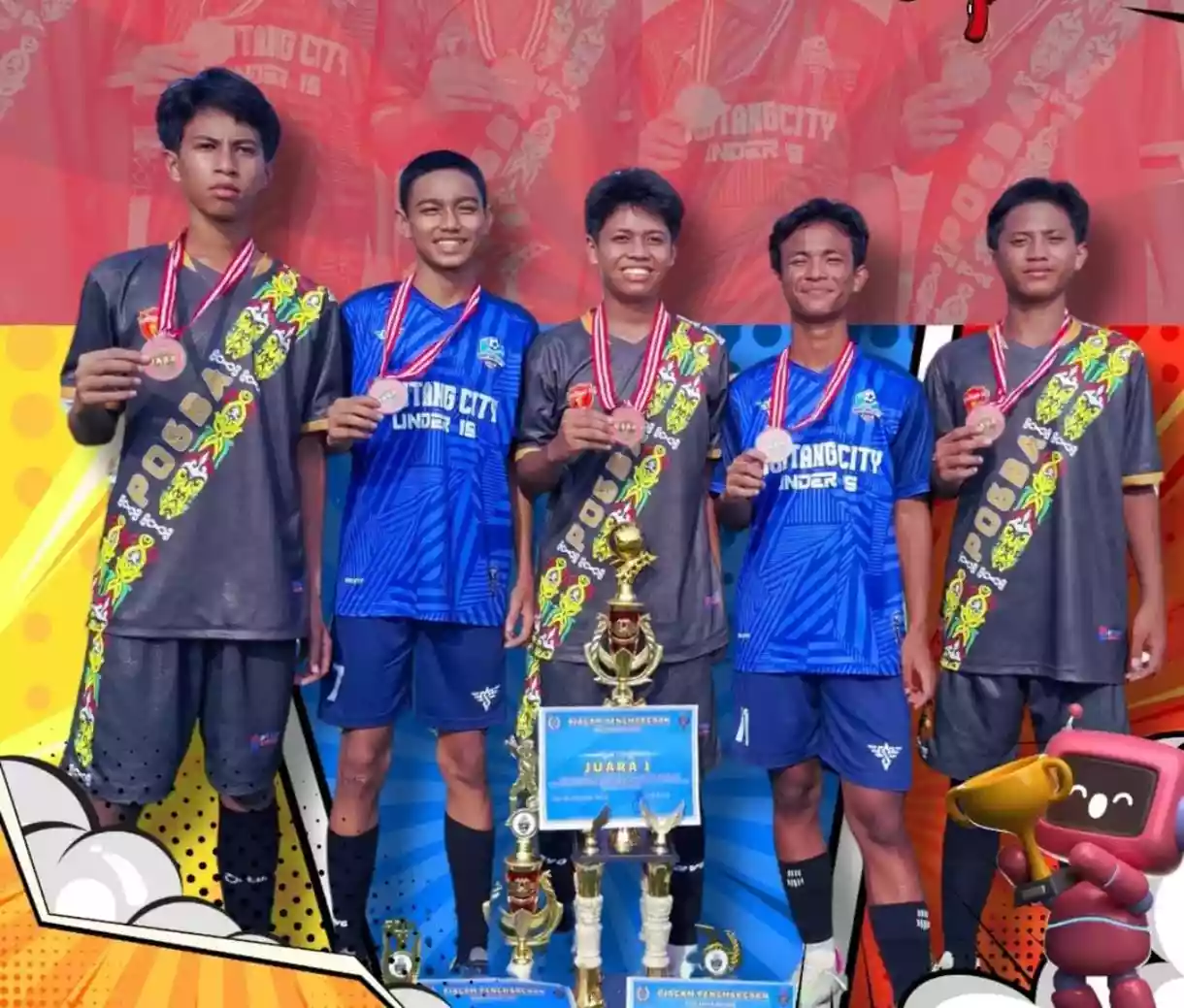 Tim Sepak Bola Minisoccer SMPN 2 Bontang Juara 1 Ajang BSS-CUP Turnamen U-16 Season 11