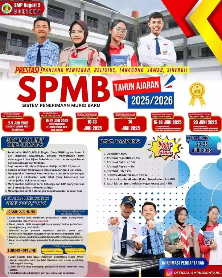 SMPN 2 Bontang Resmi Buka SPMB 2025