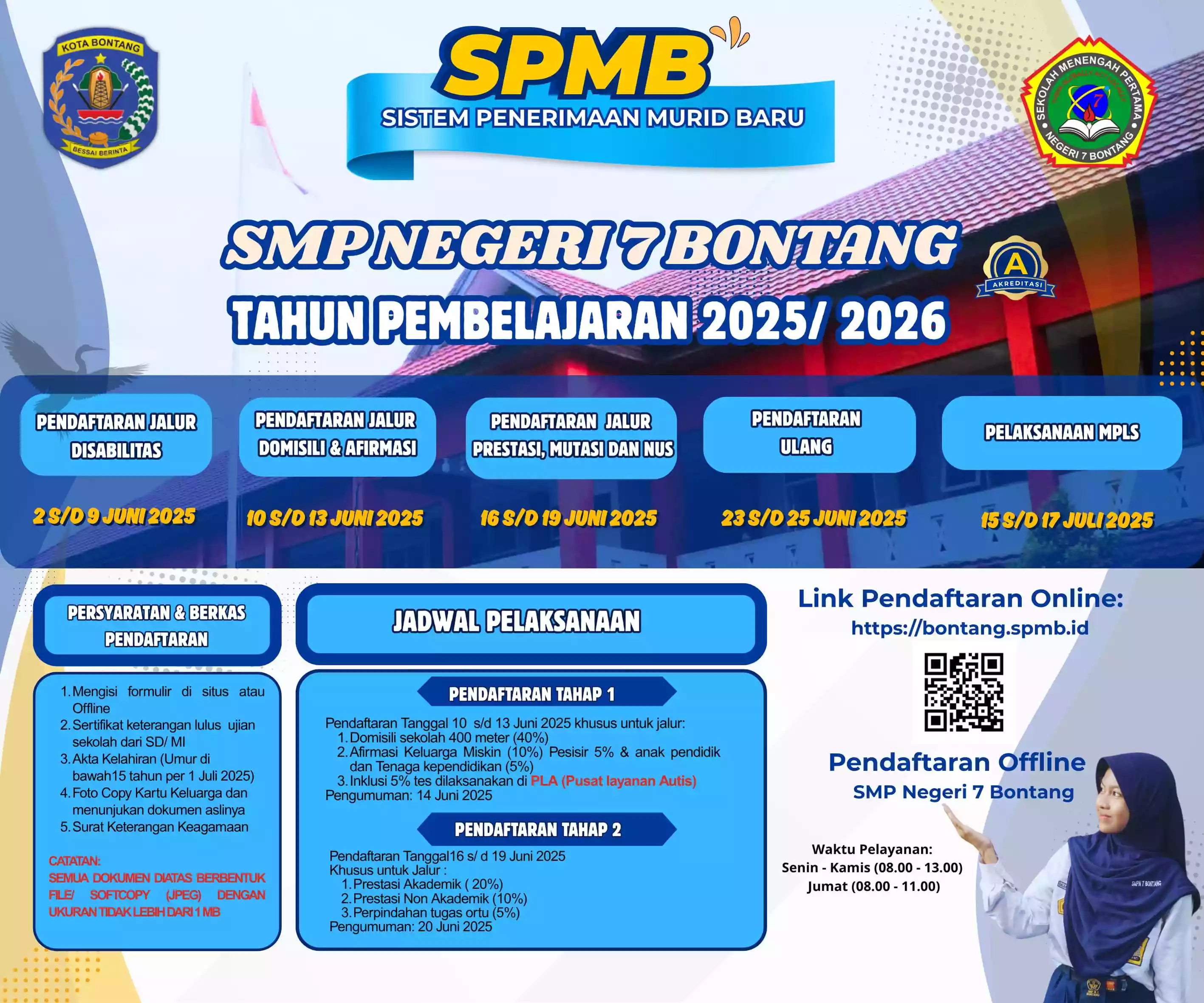 SMPN 7 Bontang Buka Jalur Online SPMB 2025