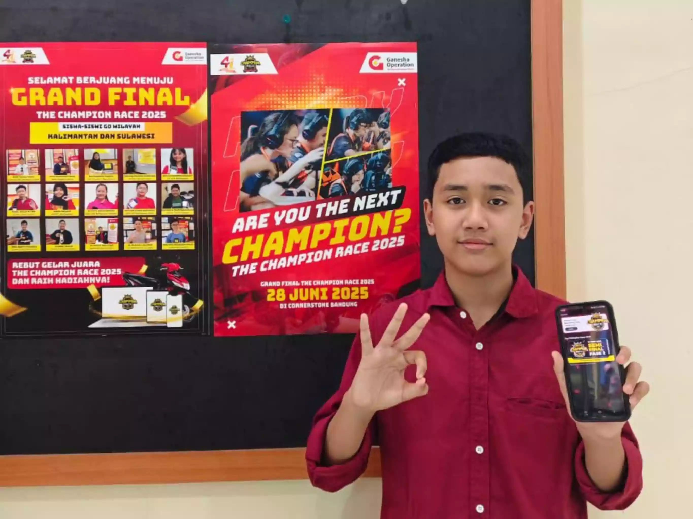 Siswa Asal Bontang, Muhammad Nur Fallah Faizi, Melaju ke Grand Final The Champion Race di Bandung