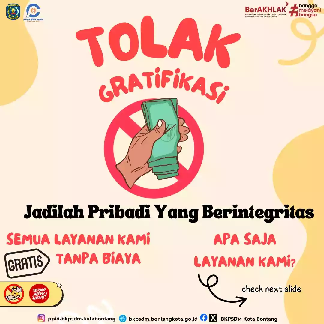 Kepala BKPSDM Bontang Tegaskan: Semua Layanan Kepegawaian Gratis, Tanpa Biaya!