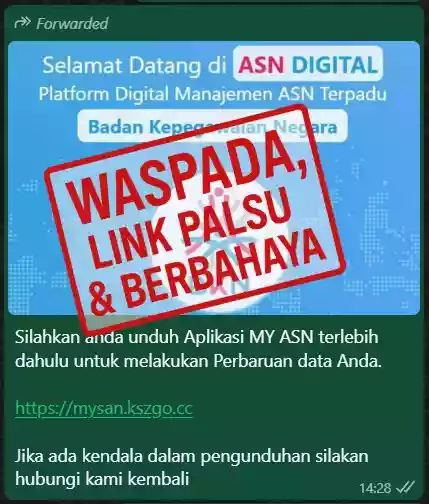 BKPSDM Bontang Ingatkan ASN Waspadai Link Palsu Mengatasnamakan BKN