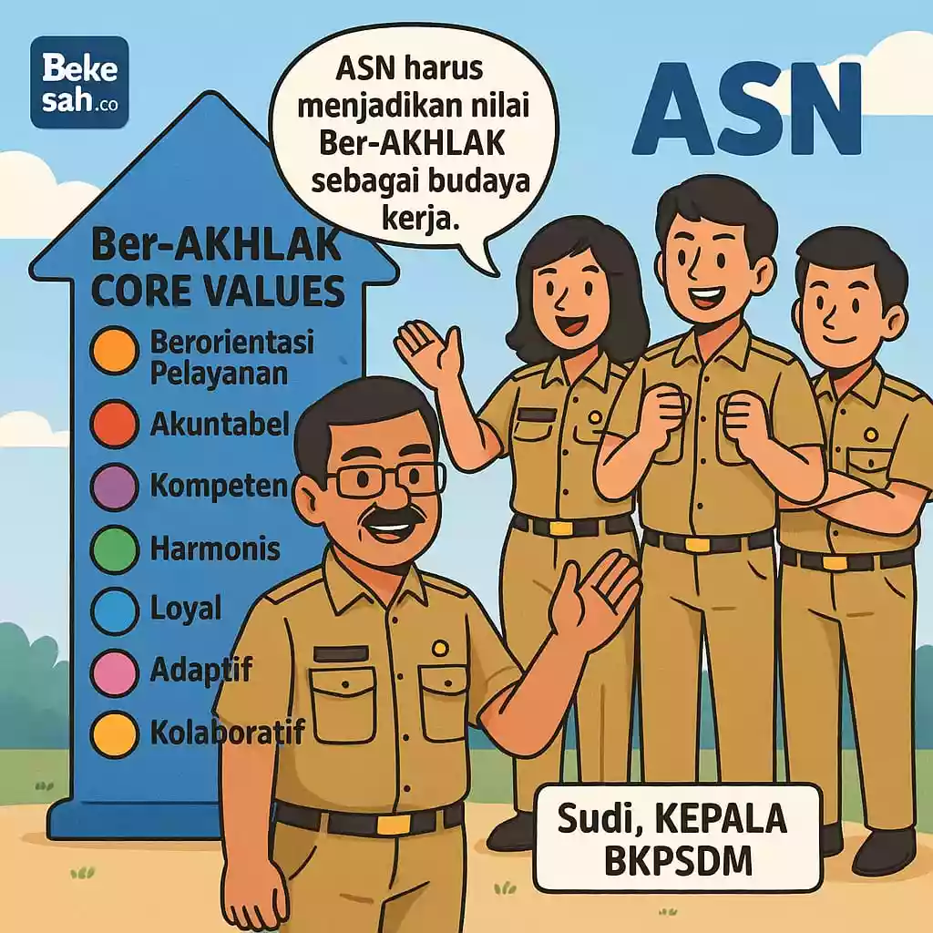 BKPSDM Dorong ASN Bontang Tanamkan Nilai Ber-AKHLAK, Tegaskan Komitmen “Profesional, Berakhlak, Berbenah”