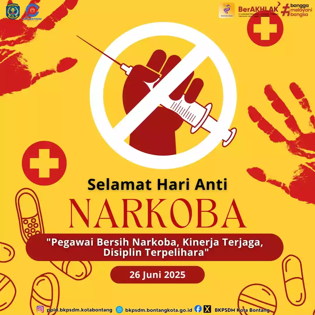 Pegawai Bersih Narkoba, Kinerja Terjaga, Disiplin Terpelihara