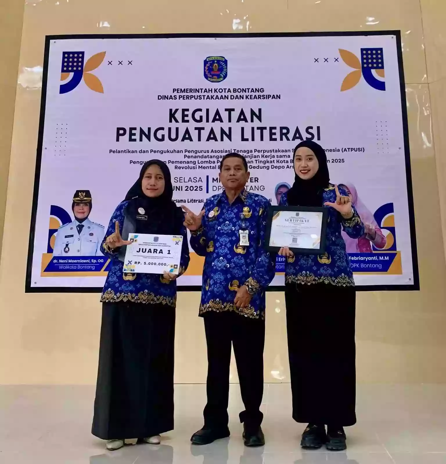 SDN 001 BS Raih Juara 1 Lomba Perpustakaan DPK Bontang
