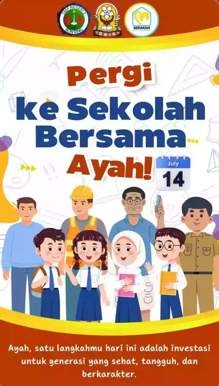 SMPN 2 Bontang Ikut Libatkan Ayah di Hari Pertama Sekolah, Dukung Program Pemerintah