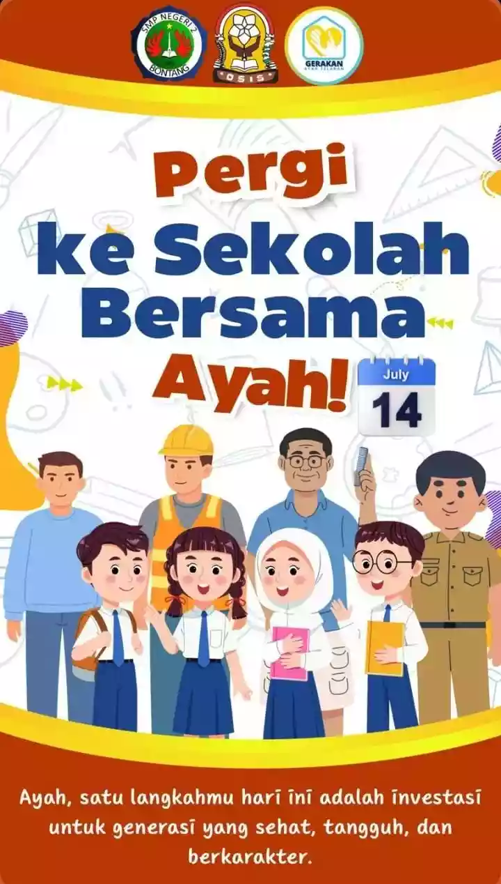 SMPN 2 Bontang Ikut Libatkan Ayah di Hari Pertama Sekolah, Dukung Program Pemerintah