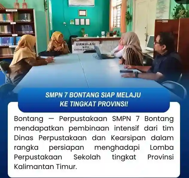 SMPN 7 Bontang Ikut Lomba Perpustakaan ke Tingkat Provinsi Kaltim