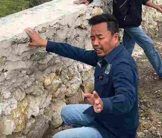 Semen Jalan Provinsi Diduga Dicampur Air Asin, Diungkap Anggota DPRD Kaltim usai Sosper di Kukar