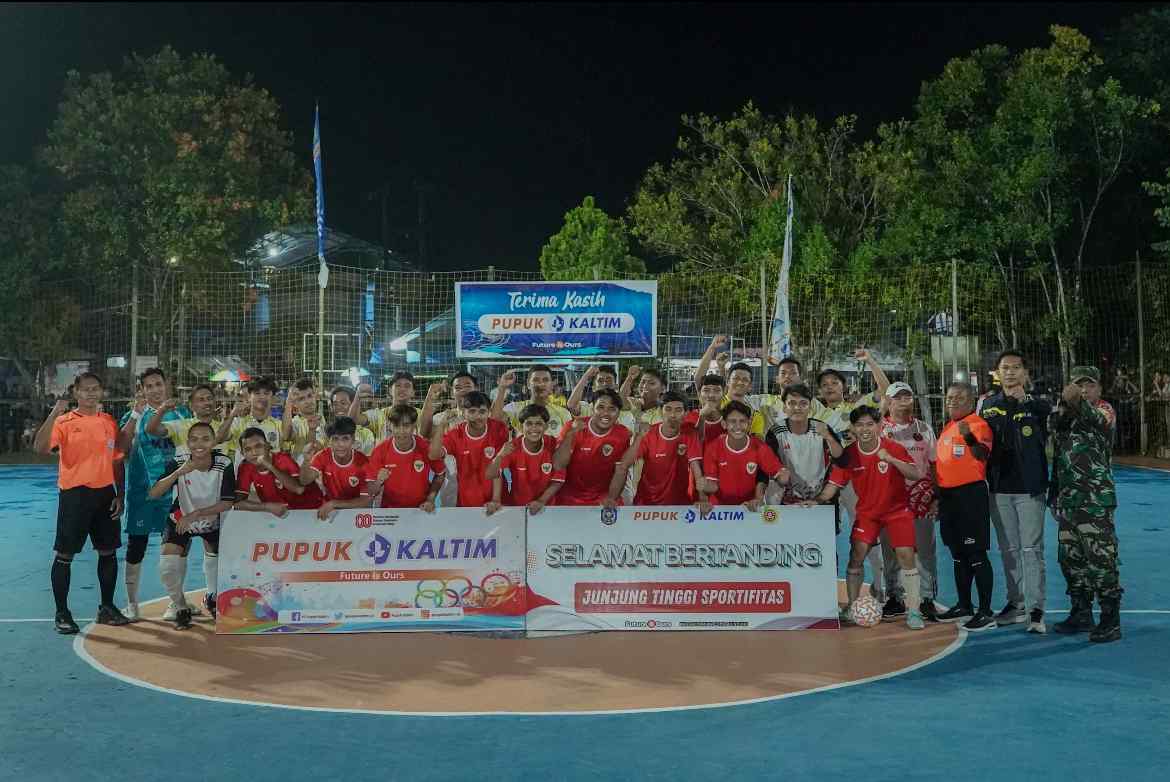 Usung Semangat Kemerdekaan, Pupuk Kaltim dan Karang Taruna Guntung Gelar Turnamen Futsal Antar Kelurahan