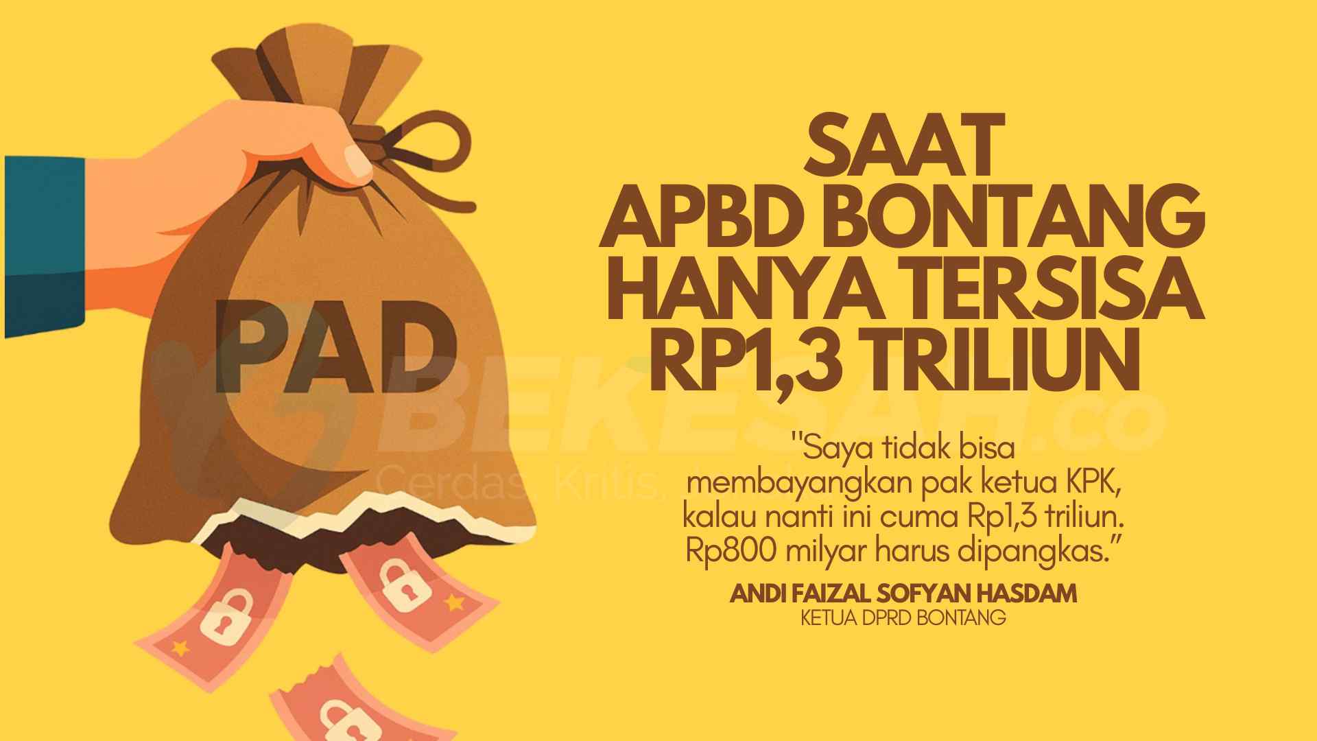 Saat APBD Bontang Sisa Rp1,3 Triliun, Ketua DPRD: Saya Tidak Bisa Membayangkan Pak Ketua KPK