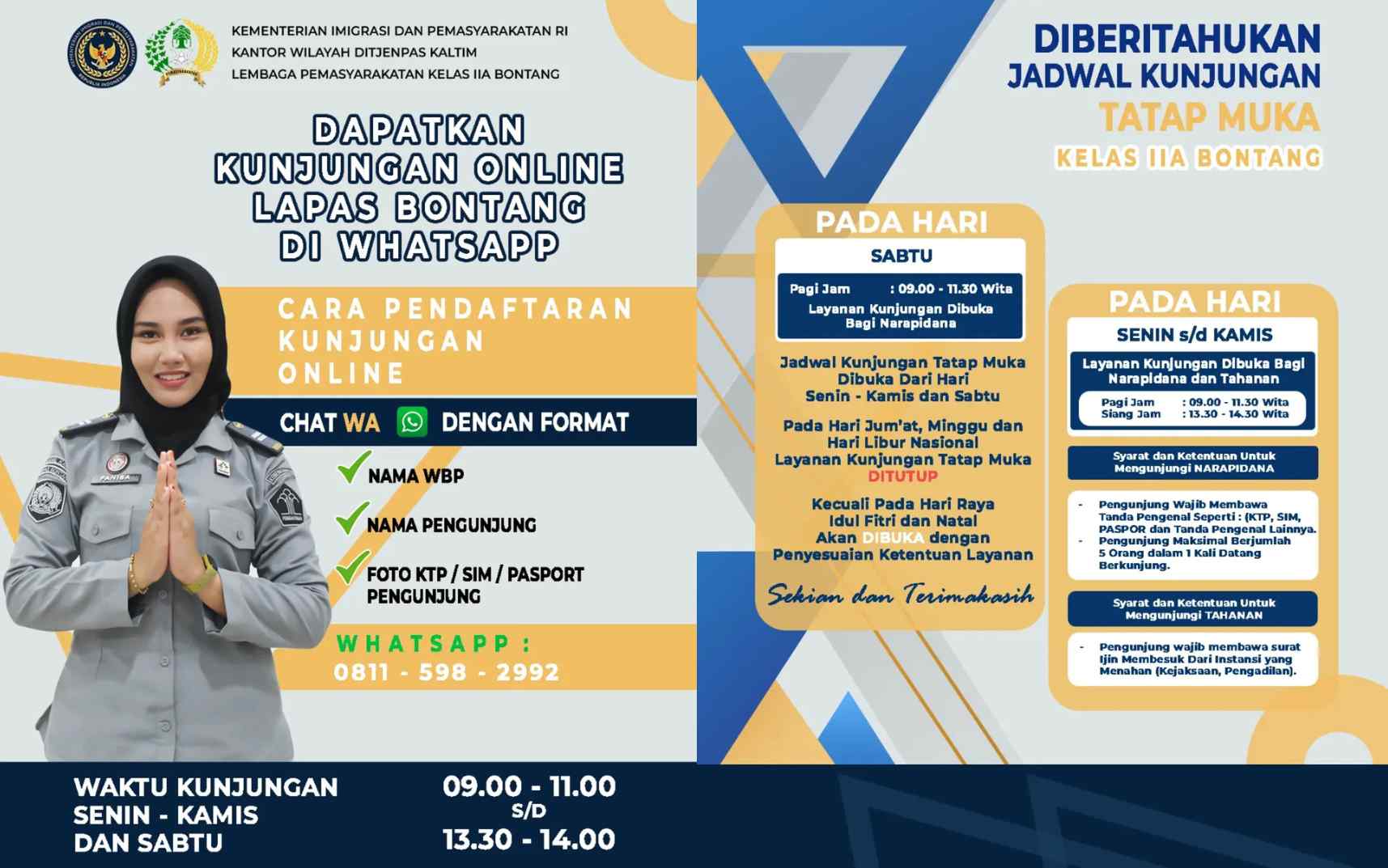 Warga Binaan Lapas Bontang Kini Bisa Dikunjungi Online