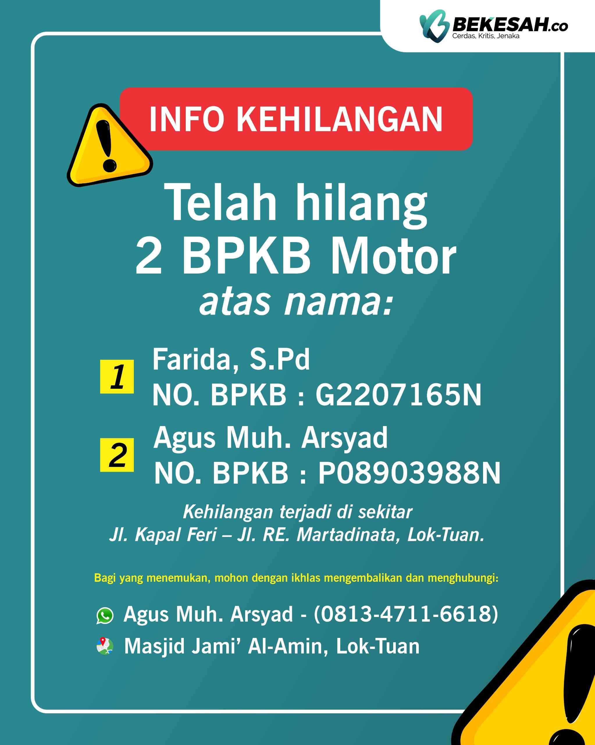 INFO KEHILANGAN