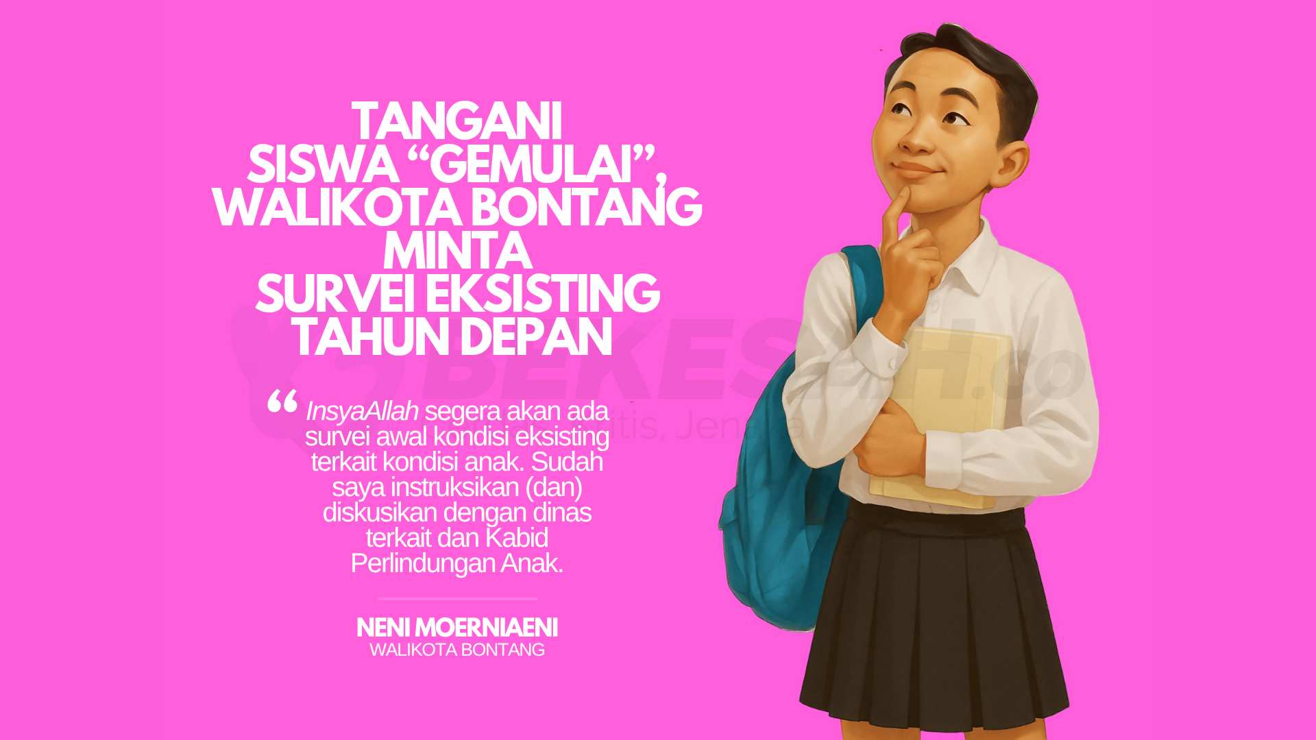 Tangani Siswa "Gemulai", Walikota Bontang Minta Disurvei Eksisting Dulu Tahun Depan